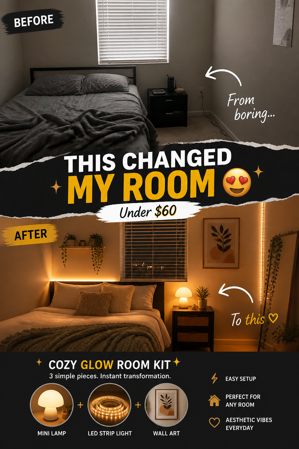 CozyGlow Room kit (3-in-1 Aesthetic Upgrade)